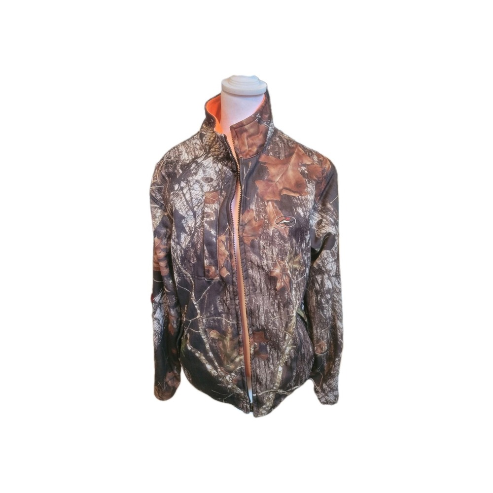 Red‎ Head Realtree Jacket Mens Medium Brown Orange Camo Reversible Full Zip